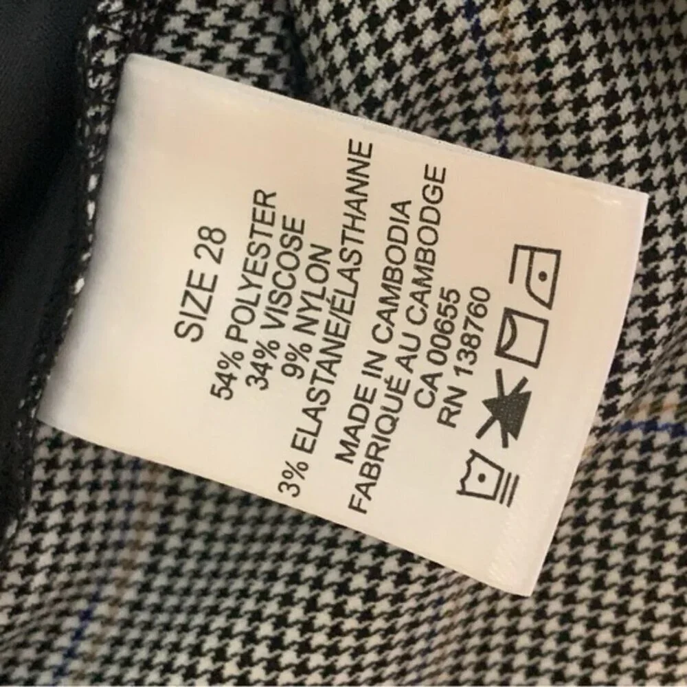 NWT Savvy Fit Plaid Straight Leg Pants High Rise